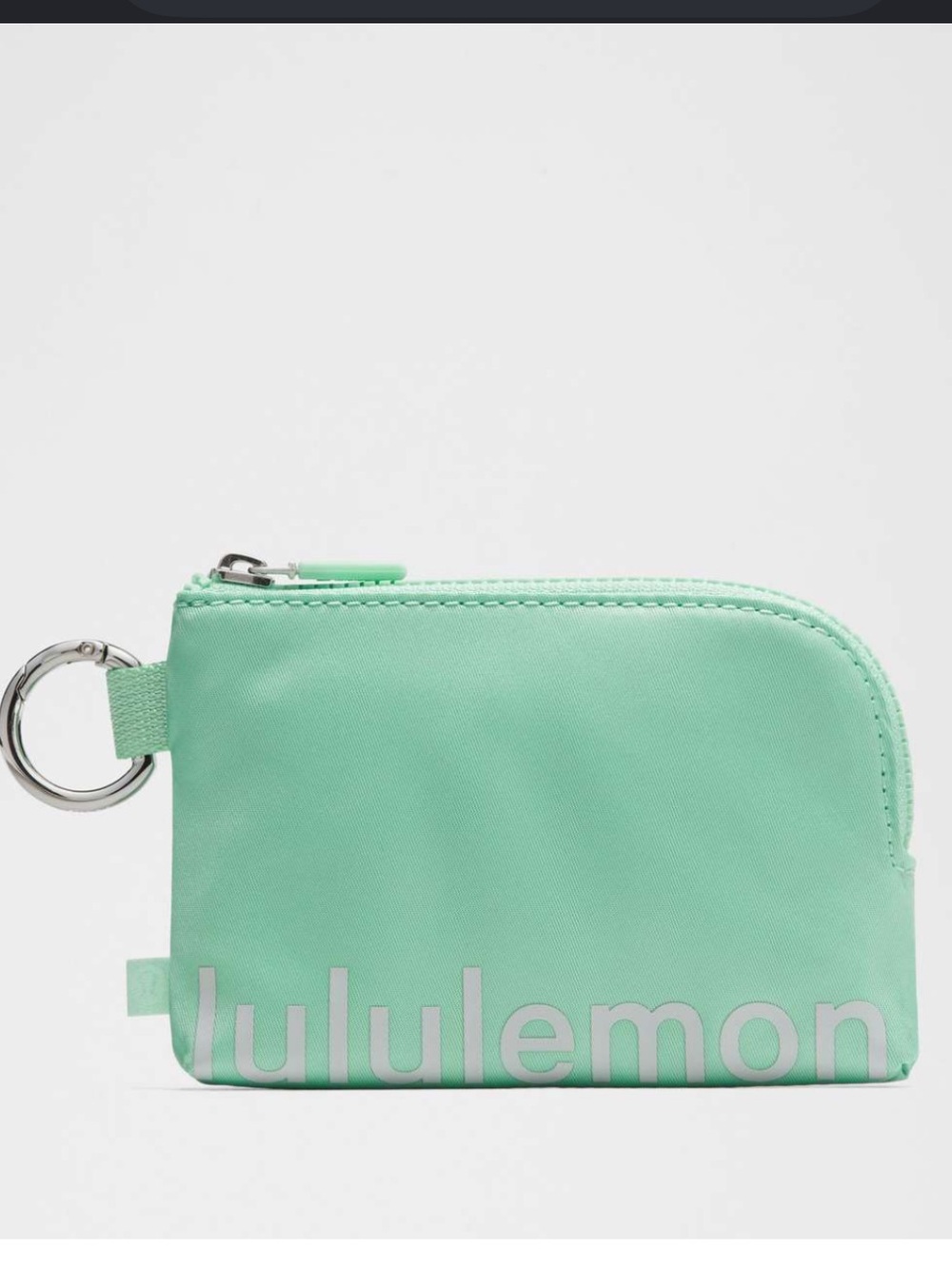 Lululemon Green Citra Lime Clippable Card Pouch NWT